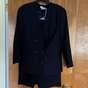 Women’s Russ Navy Double-Breasted Blazer and skirt